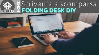 Scrivania a scomparsa salvaspazio Fai da te legno  Folding desk Retractable desk Diy [upl. by Halsted]