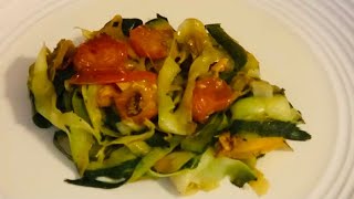 5 mins Courgette Spaghetti Recipe  5 minShpageta me KungulleshaDiqka ma Ndryshe [upl. by Cathee301]