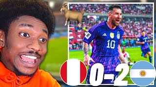 MESSI WENT CRAZY 2 GOALS🐐 Argentina 20 Peru Reaction [upl. by Itirp]