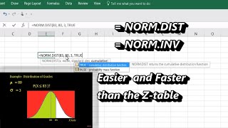 How to Use Excels Normal Distribution Function NORMDIST and NORMINV [upl. by Ykcub64]