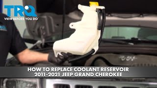 How to Replace Coolant Reservoir 20112021 Jeep Grand Cherokee [upl. by Annailuj]