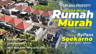 WOWW RUMAH MURAH 300 JTan Modern Minimalis Dekat Jl ByPass Soekarno Banjar Anyar Kediri  Tabanan [upl. by Anon]