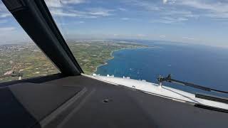 Beautiful approach and crosswind landing into Larnaca Cyprus  B737 4K cockpitview [upl. by Kennett127]