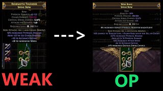 How I crafted one of the best bows in SSF  Path of Exile 323 Affliction League Crafting  140 Div [upl. by Leventis]