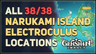 All 38 Narukami Island Electroculus Locations Genshin Impact [upl. by Aromas]