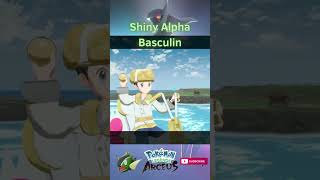 SHINY ALPHA BASCULIN shorts shinypokemonhunter pokemonlegendsarceus shinypokemon pokemon [upl. by Tevlev997]