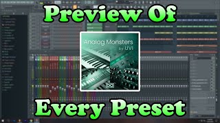 Analog Monsters by UVI Flex Plugin  Every Preset Preview  Listen Before You Buy Fl Studio [upl. by Viridissa299]