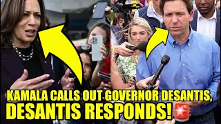 Kamala RIPS DeSantis For IGNORING Her Calls DeSantis PANICS [upl. by Bobinette]