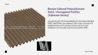 Polycarbonate Roof Sheeting Supplier  Vulcan Plastics  VULCANSON CO LTD  Taiwantrade [upl. by Milstone]