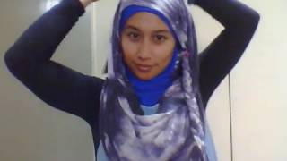 tutorial memakai pashmina tie dye kepang [upl. by Cita]