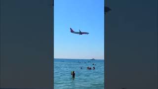 Mackenzie Beach Larnaca • Planes land over your head • Drone Video [upl. by Noel]