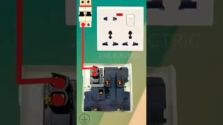 Combined switch socket connection  16 amp socket switch [upl. by Akirrehs]