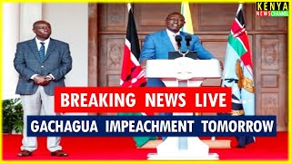 LIVE  Gachagua to address the Nation from Karen ahead of impeachment motion Parliament [upl. by Ardnola875]