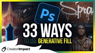 33 Ways to use Photoshop Generative Fill AI [upl. by Bayer]