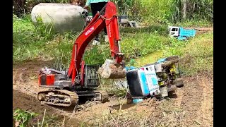 Borey RC team are restored the canal near our contraction field EP03 rcexcavator jcb rctrucks [upl. by Sarnoff]