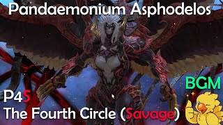 FFXIV Asphodelos The Fourth Circle Savage P4S  quotHic Svnt Leonesquot BGM Only  DRK Tank POV [upl. by Ayrad]