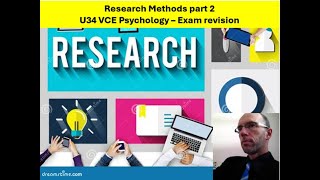 Research Methods Part 2  VCE Psychology Exam Revision 2023  2027 SD [upl. by Blount]