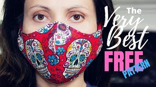 How to Sew the VERY BEST Fitted Fabric Face Mask with Filter Pocket and Nose Support FREE PATTERNS [upl. by Nicolea]