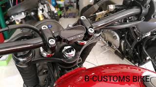 BCUSTOMS BIKE Motogadget motoscope mini digital gauge start running [upl. by Anidal]