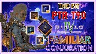 Season 6 PTR Familiar Conjuration Sorc Build Tier 90 Pit Clear Diablo 4 [upl. by Jewell]