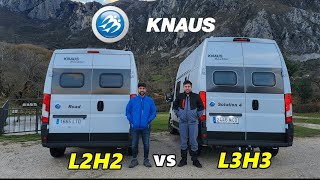 ✅️ Comparativa furgonetas camper KNAUS BoxStar Tamaño L3H3 vs L2H2 ¿Cuál comprar en 2023 [upl. by Trillbee426]