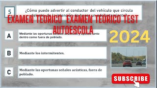 Examen teorico DGT 2024 ESPAÑA TEST EXAMEN TEÓRICO TEST AutoEscola [upl. by Enaxor]