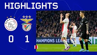 Game over 😫  Highlights Ajax  Benfica  UEFA Champions League [upl. by Wappes]