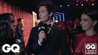 Ansel Elgort Interviews His Girlfriend In Cute GQ Red Carpet Clip [upl. by Natalie]