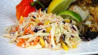 Caribbean Style Coleslaw Recipe [upl. by Eidod]