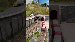 Modellbahn Steinburg Betrieb am Ruinenberg music automobile train carmotion märklin trains [upl. by Suiratnod]