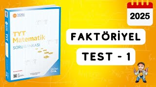 345 TYT MATEMATİK SORU BANKASI ÇÖZÜMLERİ  FAKTÖRİYEL  TEST 1  2025 [upl. by Ydnew]