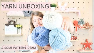 BERNAT YARN UNBOXING amp NEW PATTERN IDEAS [upl. by Amati994]