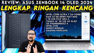 LAPTOP RINGAN IDAMAN Kencang Irit Lengkap REVIEW ASUS Zenbook 14 OLED UX3405 [upl. by Monsour757]