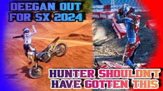 Haiden Deegan Out Supercross 2024 Season From Injury  Hunter Lawrence A Day That cant Forgotten [upl. by Noyad251]