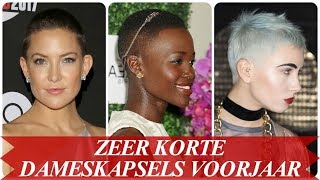 Zeer korte dameskapsels voorjaar 2018 [upl. by Eiram]