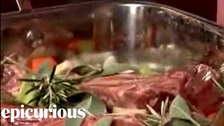 Chef Lidia Bastianich Marinates Lamb Shoulder for Easter  Epicurious [upl. by Mehelhteb928]