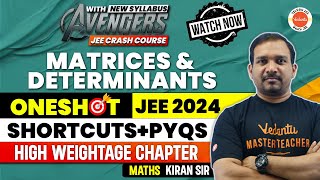 Matrices amp Determinants  One Shot  Class 11 amp 12  JEE 2024  JEE 2025  Kiran Sir  JEE Maths [upl. by Obara]