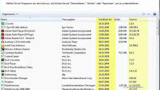 Unter Windows 7 wichtige Informationen über installierte Programme anzeigen TUTORIAL [upl. by Chadwick]