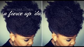 NATURAL HAIR  FIERCE X SOPHISTICATED UP DO [upl. by Ikcir120]