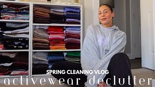 SPRING VLOG ♡ activewear closet clean out  decluttering  poshmark sale [upl. by Marbut]