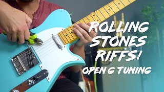 Top 5 Rolling Stones songs in Open G  beginner to intermediate [upl. by Ahdar]