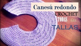 Canesú REDONDO a crochet como tejerlo en TODAS LAS TALLAS zurdo [upl. by Modesty]