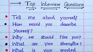 Top Interview Questions  Best Questions for Interview Preparation Job Interview GARJAN Knowledge [upl. by Phio]