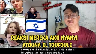 REAKSI ORANG ISR4EL AKU NYANYI ATOUNA EL TOUFOULE Lagu Palestina OME TV INTERNASIONAL [upl. by Fedak]