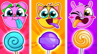 Where is My Lollipop  Yummy Colorful Candy Lollipops More Funny Cartoons by 4 Friends [upl. by Montague]