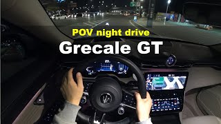 2024 Maserati Grecale GT POV night drive [upl. by Warde]