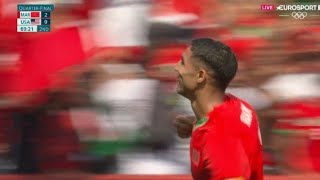 Achraf Hakimi Goal Morocco vs USA 40 All Goals and Extended Highlights Olympics Games [upl. by Azilanna]