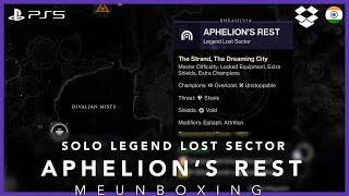 Solo Legend Lost Sector Aphelions Rest Destiny 2 [upl. by Ahsilek207]