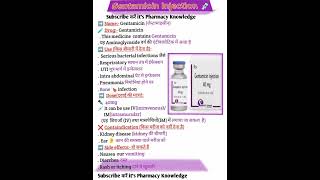 Gentamicin Injection Use  Dose Side effectscontaindication ।hindi and english nursing medical [upl. by Etnaed181]