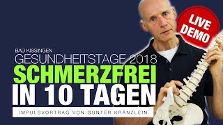 Schmerzfrei in 10 Tagen  Günter Kränzlein Live 2018 [upl. by Garrison638]